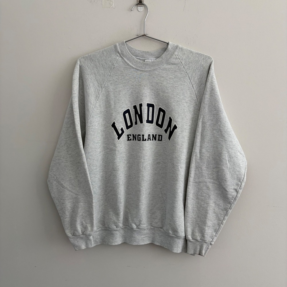 Vintage Screen Stars London England Grey Crewneck Sweatshirt Large